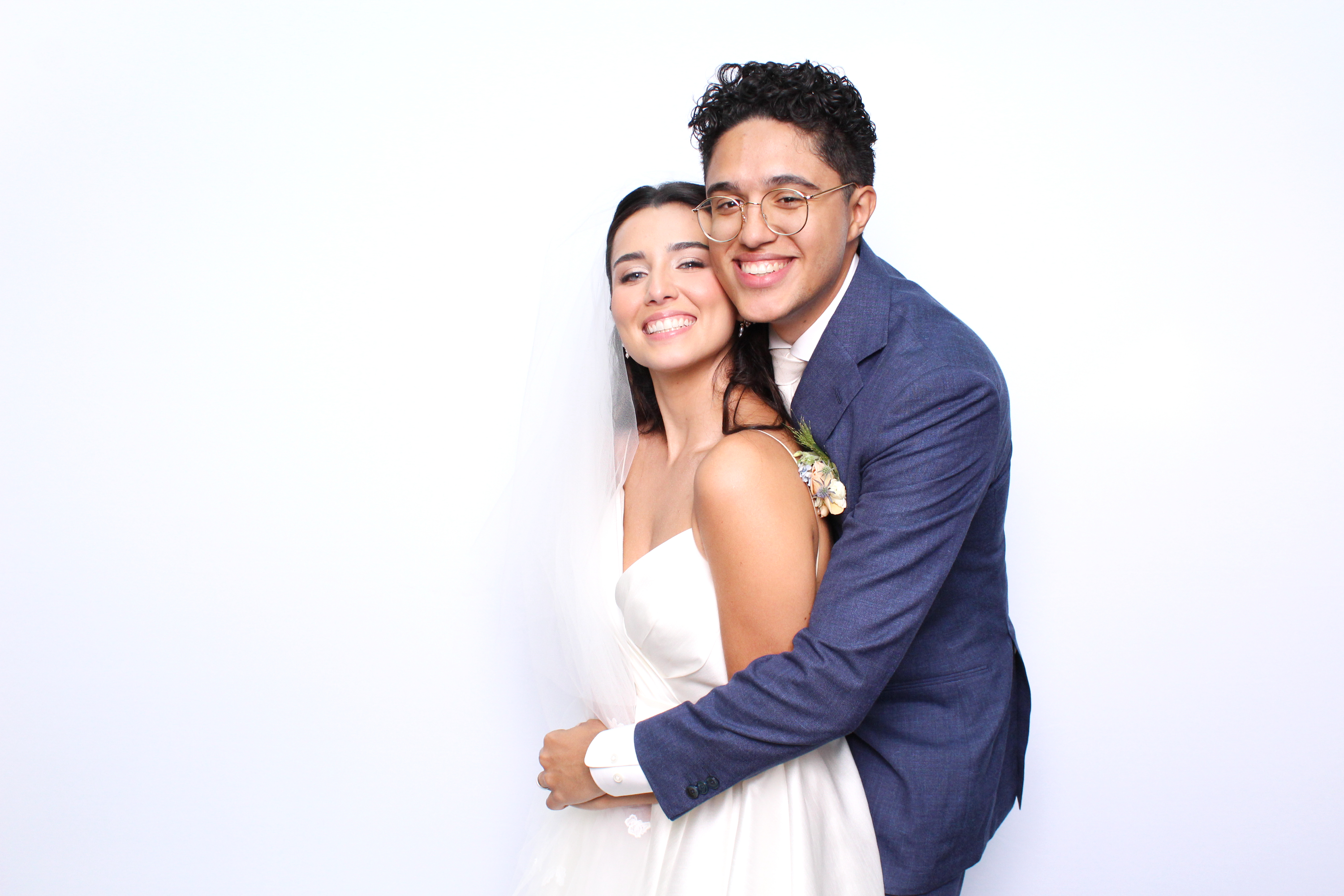 Luxury wedding photo booth portrait